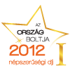 Orsz�g Boltja 2012 N�pszer�s�gi d�j Sz�m�t�stechnika kateg�ria I. helyezett